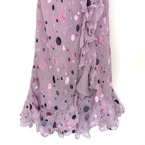 PRÉCIS PETITE Silk blend LILAC STRAP FRILL
FRONT BIAS CUT LONG DRESS
SIZE 6 - Picture 2 of 8